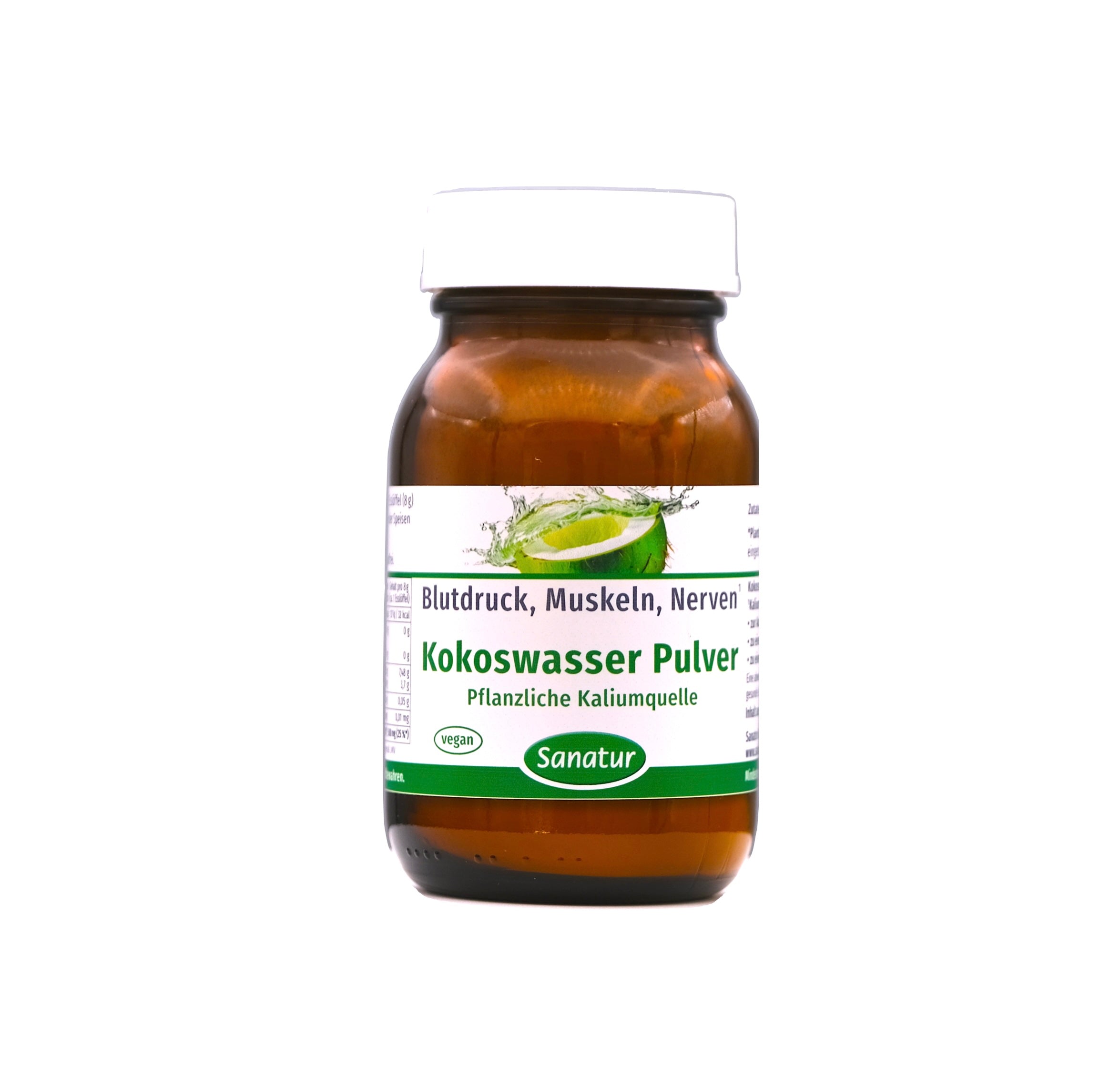 Coconut water powder BLOOD PRESSURE, NERVES, MUSCLES  Sanatur,  180 g Powder