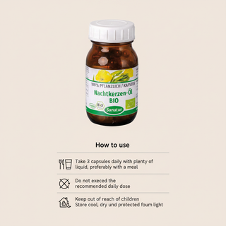 Sanatur organic evening primrose oil daily use and storage instructions