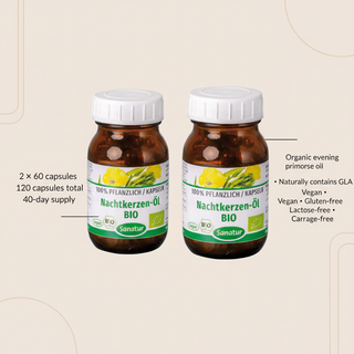 Sanatur Evening Primrose Oil product information card without a headline