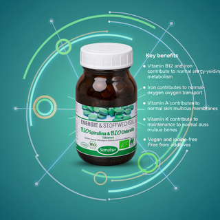 Sanatur BioSpirulina and BioChlorella nutrient benefits information