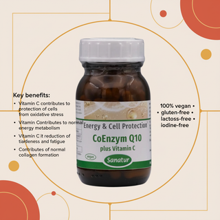 Sanatur CoEnzyme Q10 plus vitamin C authorised nutrient benefits