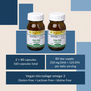 Sanatur DHA Plus pack with concise product facts