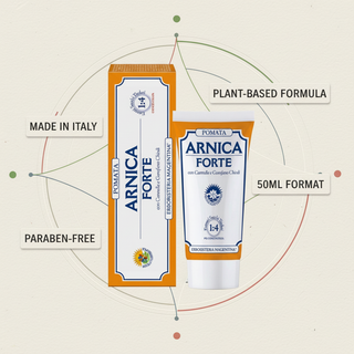 Arnica Forte Ointment 50ml Made in Italy, plant-based formula, paraben-free and compact 50ml format