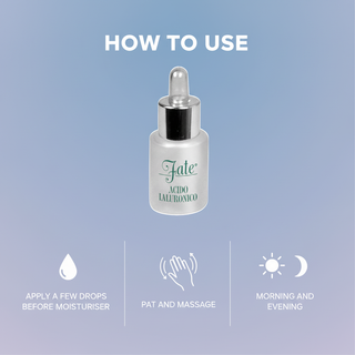 Hyaluronic Acid Anti-Aging Serum 15ml how to use: apply a few drops, pat and massage, morning and evening before moisturiser