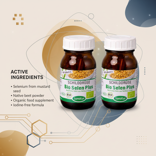 Sanatur Bio Selen Plus bundle with active ingredient information