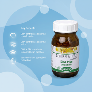 Sanatur DHA Plus authorised omega-3 benefits for brain vision and heart function
