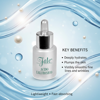 Hyaluronic Acid Anti-Aging Serum 15ml key benefits: deeply hydrates, plumps skin, and visibly smooths fine lines and wrinkles