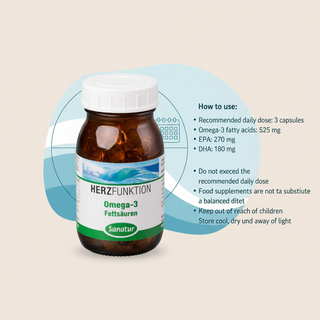 Sanatur Omega-3 Fish Oil daily intake and storage guidance
