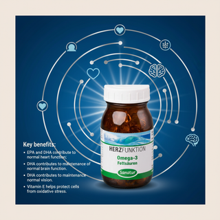 Sanatur Omega-3 Fish Oil authorised EPA DHA and vitamin E benefits