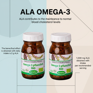 Sanatur Omega-3 from Plants product with ALA information