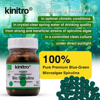 KINITRO Organic Bio Spirulina 100 Tablets