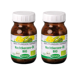 Evening Primrose Oil BIO,  100% PURE ORGANIC OIL ,  Sanatur, 60 capsules (35 g) Set x2